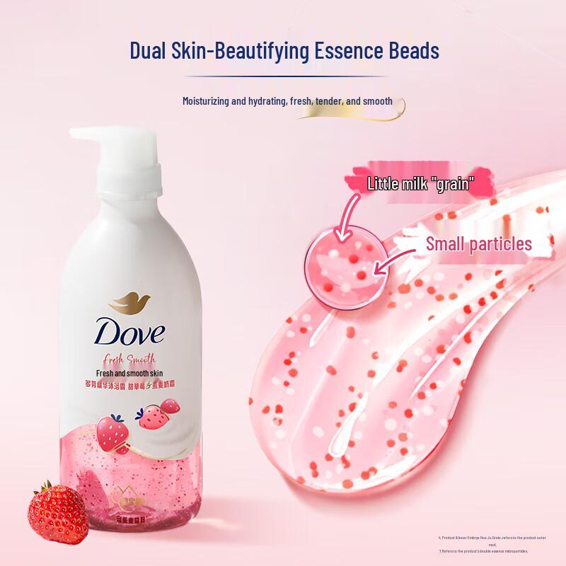 Dove Essence Body Wash Sweet Strawberry & Oat Milk Scent 620g