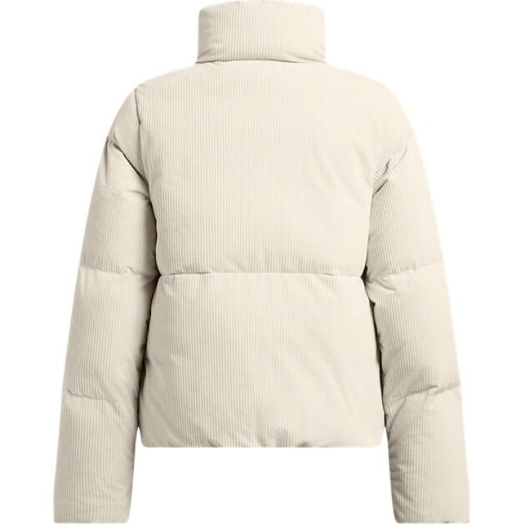 Under Armour Coldgear Limitless Stand Collar Solid Color Casual Warm Puffer Jacket Women outerwear Peak-White 1384652-110