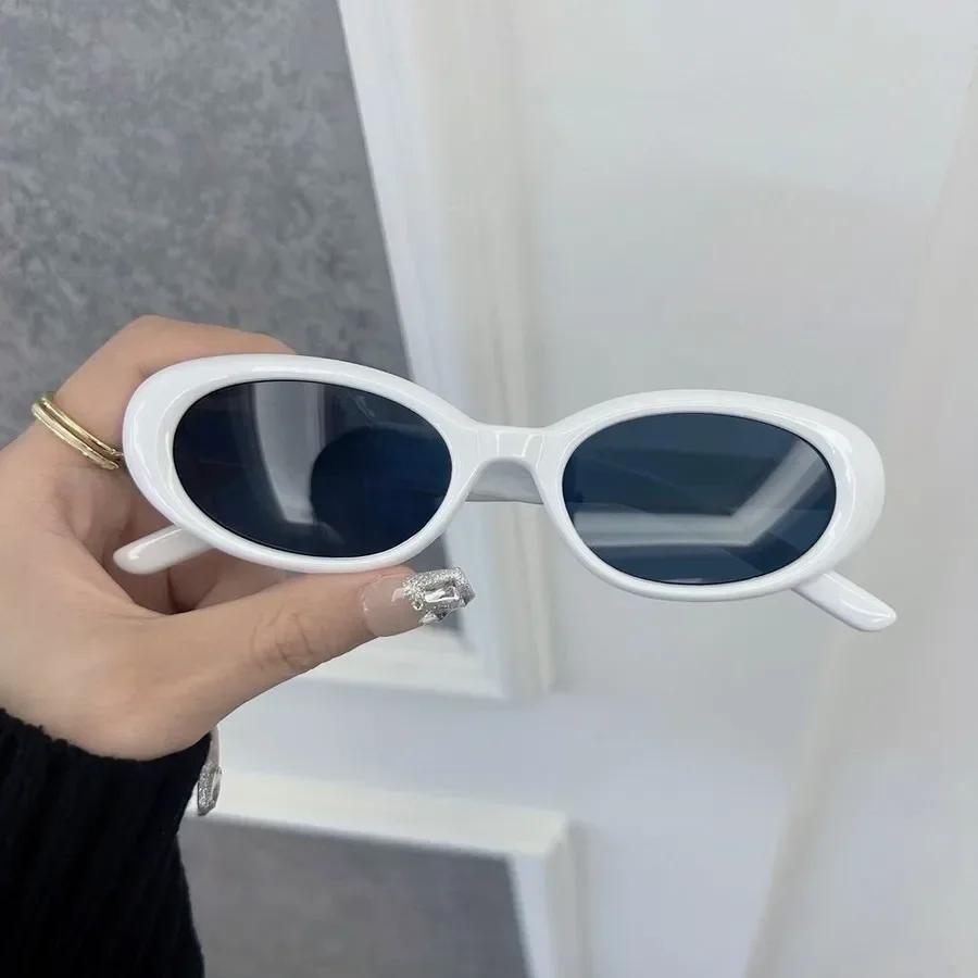 Designer Brand Oval Sunglasses Women Men Colorful Small Frame Sun Glasses Female Mirror Colors Cool Fashion