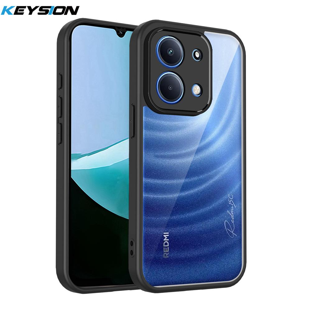 KEYSION Transparent Phone Case for Redmi 17 4G 5G Soft Silicone+PC HD Clear Shockproof Phone Back Cover for Xiaomi Redmi 17 5G