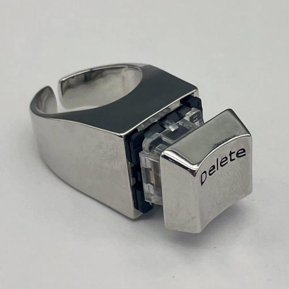 Adjustable Opening Delete Ring Bright Fog Keyboard Ring Fashion Delete Keyboard Ring Unique Vent