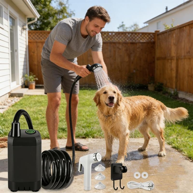 ABS Pompa Prysznicowa Turystyczna Z 150 momentem Pracy I Wymienną Dyszą Do Użytku Zewnętrznego