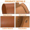 uxcell Portable Leather Watch Case for Men and Women, Single Slot Watch Roll Travel Case, for Travel, Display, Home Storage, Yellow