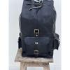 21" Lederrucksack Echtleder Rucksack Laptop Reise Schwarz Herrentasche