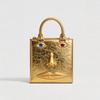 Bolsa de Rosto Feminina Alta Qualidade Couro Preto Marcas de Luxo Bolsa de Mão Joias Olhos Metal Dourado Alça de Ombro Bolsas Transversais