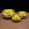 Brass Copper Yuanbao Rice Jar Ornament: Wealth-Attracting Handicraft Decoration for Living Room