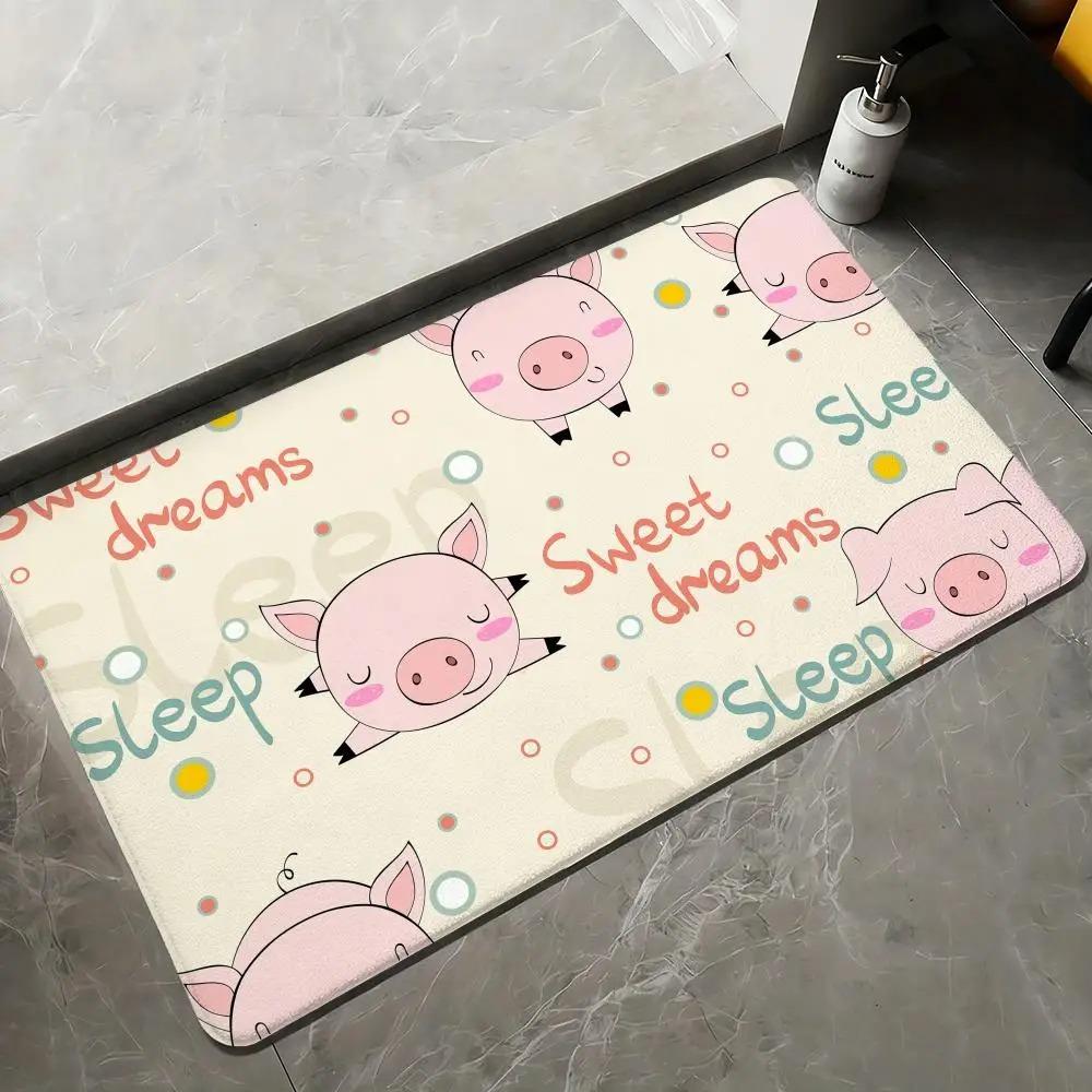 Cute Abstract Pattern Doormat, Non-slip and Wear-resistant Floor Mat, Home Decor Foot Mat, Cushioned Floor Mat, Machine Washable