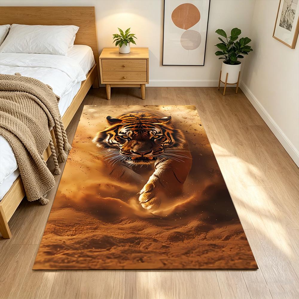 Wild Tiger In Jungle Non-Slip Home Carpet Design for Office Decor Living Room Bedroom Gift