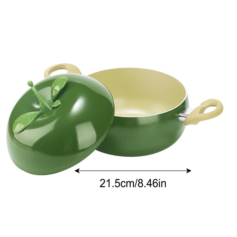 1pcs Non-stick Soup Pot Aluminum Eggplant Tomato Apples Pear Avocado Dessert Saucepan Frying Pan Multi-Use Kitchen Supplies