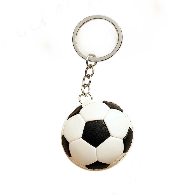 

Stylish Leather Sports Theme Keychain Pocket Hug Gift Card Holder For Basketball Football Baseball Fans