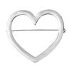 Elegant Safety Cardigan Clasp Round/Heart Shaped Brooch Smooth Alloy Badge Accessory for Women Clothing Accessories