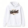 Kids Boys Girls Hoodie Sweatshirt, Funny Crocodile Head Bombard Aircraft Graphic Pullover, Casual Soft Long Sleeve Hooded Top for Kids Daily Play Wear