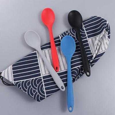 Silicone Integrated Heat Resistant Non Stick Pan Kitchen Stirring Spoon Soup Spoon Cooking Spoon Salad Spoon Kitchen Utensils