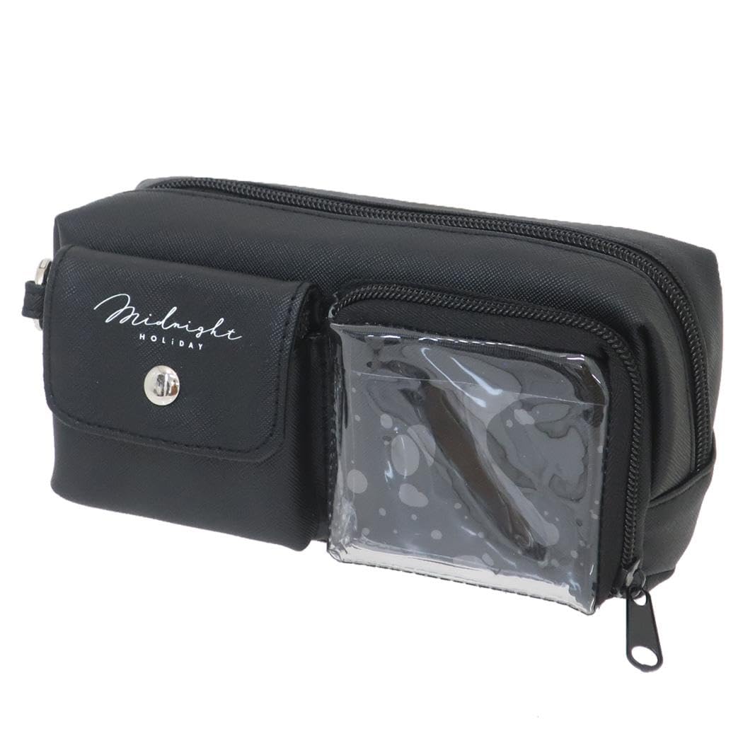 

Kamiojapan Pen Case, 2 Front Pockets, Midnight Holiday, 224768, Black