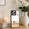 Cartoon L-LINE F-Friends Brown Phone Case For IPhone 16 17 15 14 12 13 Pro Max Black Color Shockproof Cover
