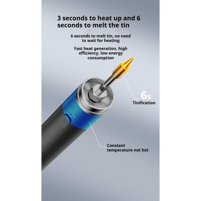 Mini USB Cordless Soldering Iron 5V Portable Adjustable Temperature Soldering Pen DIY Handheld Soldering Kit
