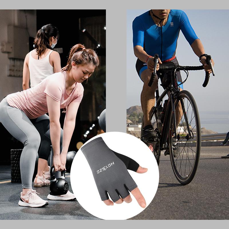 Half Finger Cycling Gloves Anti-Slip Breathable Short Finger Workout Gloves for Outdoor Sports Fitness Biking Driving Gear 6