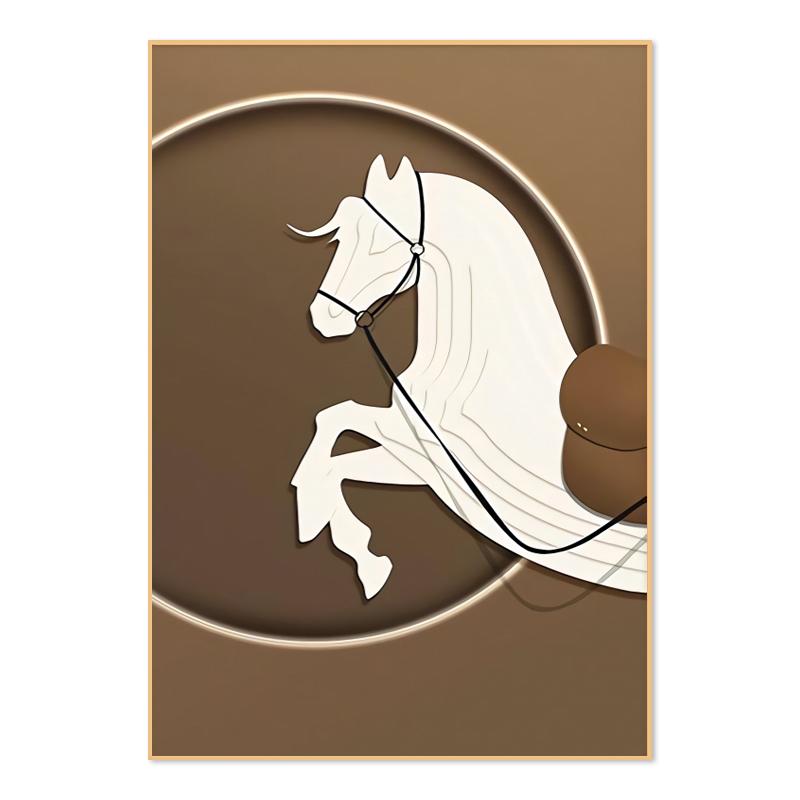 Classic Canvas Painting for Home Decor, Black Horse, Orange Horse, Racing, Wall Art, Riding Woman Pictures, Living Room