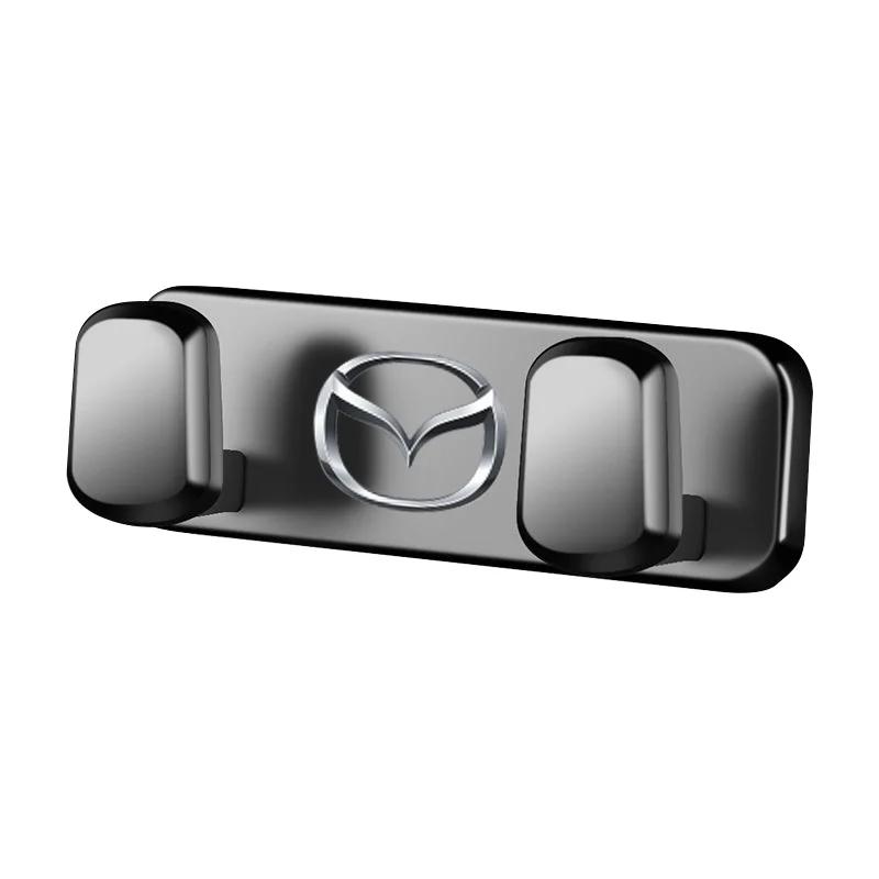 

2025 Hot Car Metal Hooks Organizer Mini Storage Hook Accessories For Mazda 2 CX3 CX7 MX3 5 CX9 MX5 RX8 3 6 CX5 Axela CX30 Demio темно-сірий колір