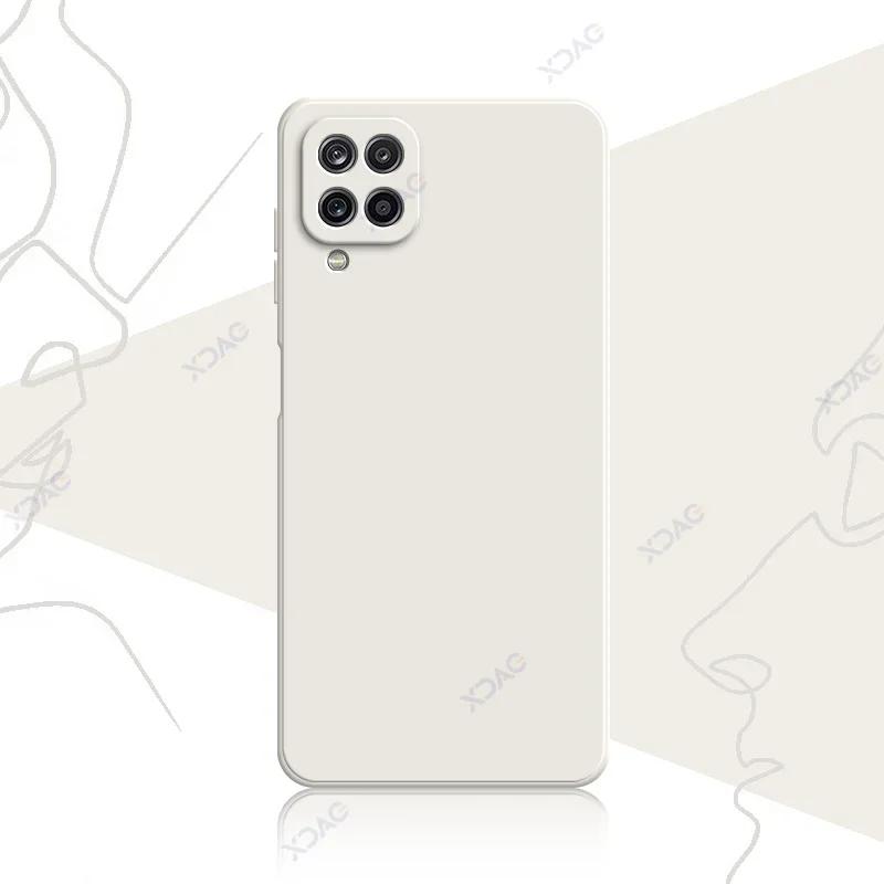 

Модный чехол для телефона Samsung Galaxy A12 A22 4G 5G SamsungA12 SamsungA22 квадратный жидкий силиконовый мягкий задний чехол-щиток Samsung A22 4G чёрный