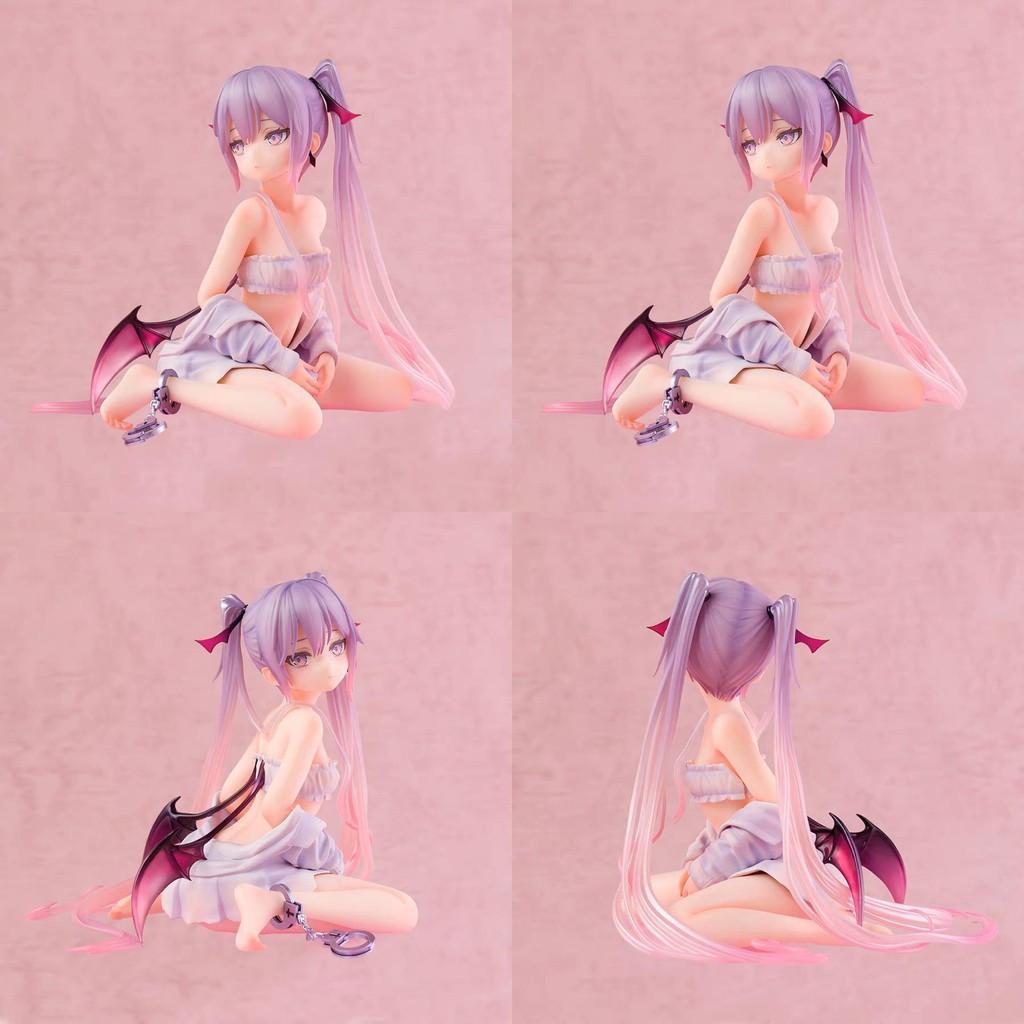 Lovely Pink Sitting Eve Collectible Figure Pvc Anime Character Decorative Piece