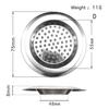 Kitchen Sink Filter Stainless Steel Mesh Sink Strainer Filter Sewer Mesh Strainers Bathroom Sink Strainer Drain Hole Filter Trap