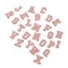 Pink Letter Patches 26 Letters Design Personalized Beautiful Iron On Patches for DIY Repairing Clothes Decoration