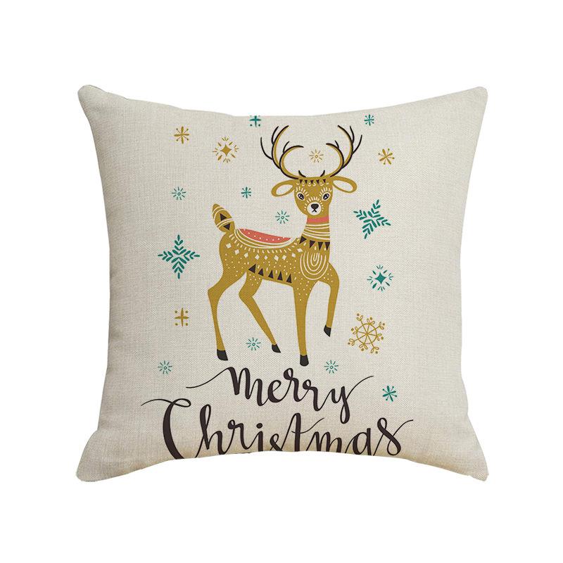 Christmas Pillowcase Red Elk Light Luxury Pillowcase Car Neck Cushion Home Pillowcase