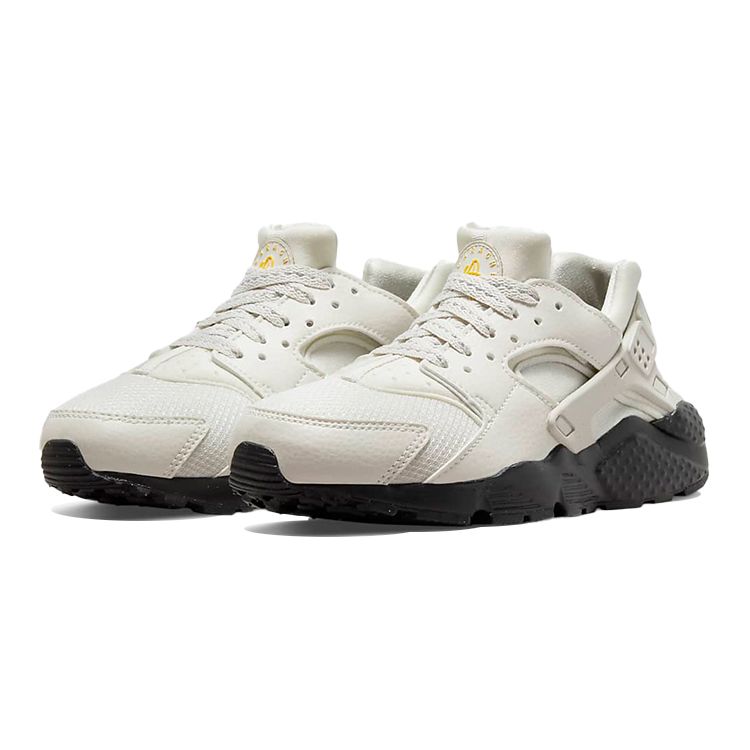 Nike Huarache Run GS Light Bone Black Kids Sneakers White Metallic-Silver University-Gold DQ1103-001