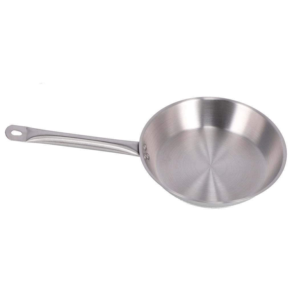 Frying Pan 304 Stainless Steel Bottom Single Handle Dishwasher Safe Oven Safe Sanding Frying