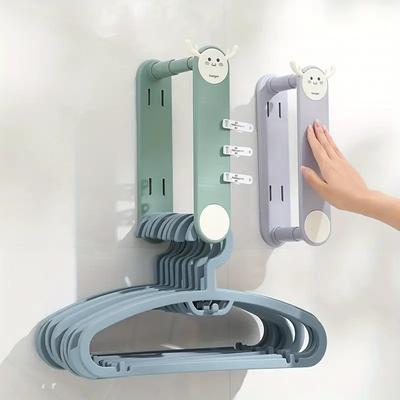 Wieszak ścienny Organizer, rozszerzalny wieszak na ubrania, bez wiercenia, oszczędzający miejsce