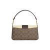 Coach Grace 22 Classic Monogram Canvas And Leather Shoulder Bag Women Shoulder Bag Khaki-Brown White CC033-IMOTV