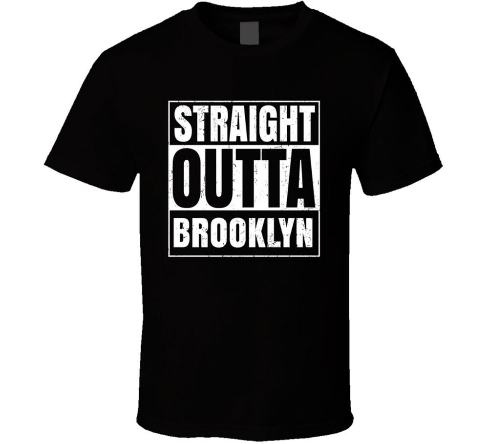 Straight Outta Brooklyn New York City Compton Parody Grunge T Shirt XL