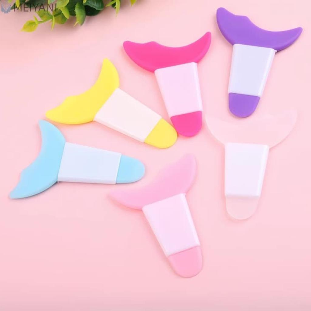 Eye Makeup Assistant Long Handle Baffle Easy To Clean Lower Eyelid Brush Multifunctional Silicone Crescent