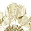 Nordic Luxury Wall Decoration Apricot Leaf Flower Mirror Wall Pendant Iron Art Porch Decoration