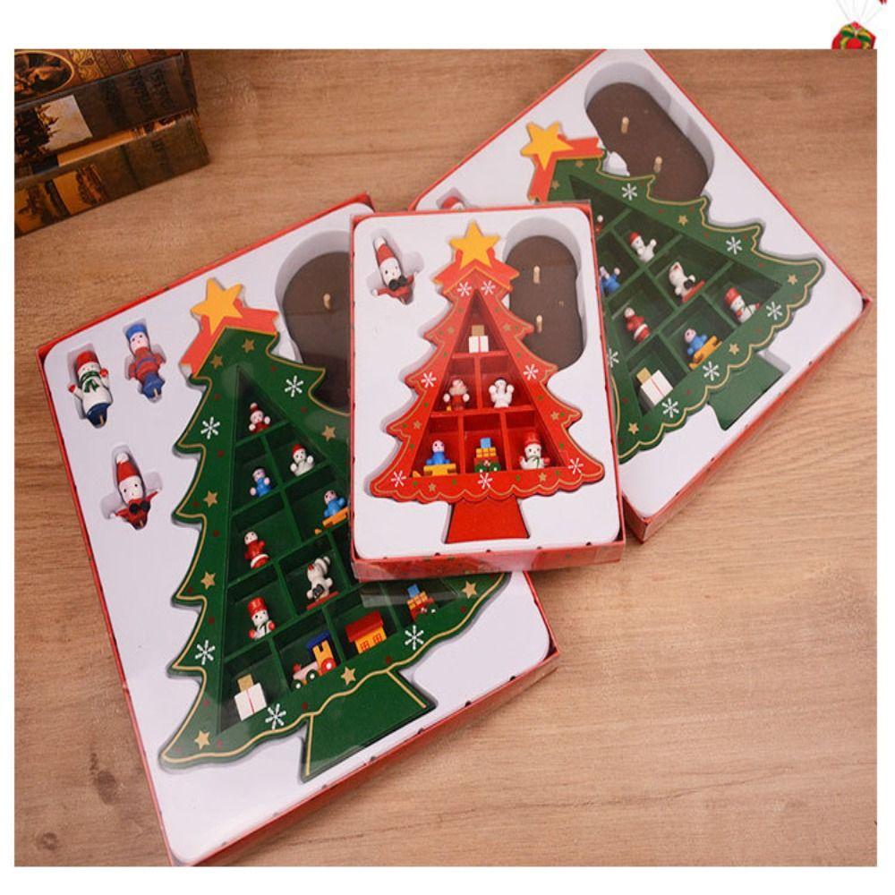 Creative Wooden Christmas Tree Ornament Mini Christmas Trees  Window Shop Mall