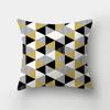 45x45cm Geometric Square Pillowcase Tropical Plant Leaves Short Plush Cushion Cover Sofa Office Seat   Home Decor