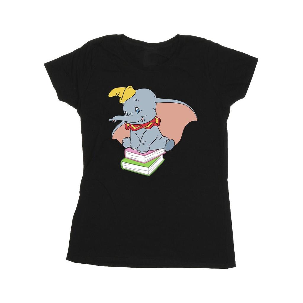 Disney Womens/Ladies Dumbo Sitting On Books Cotton T-Shirt