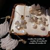 Mermaid Tears, Bow Jewel Pearl, Necklace, Tahitian, South Ocean Pearl, Butterfly Zircon Earrings, Set