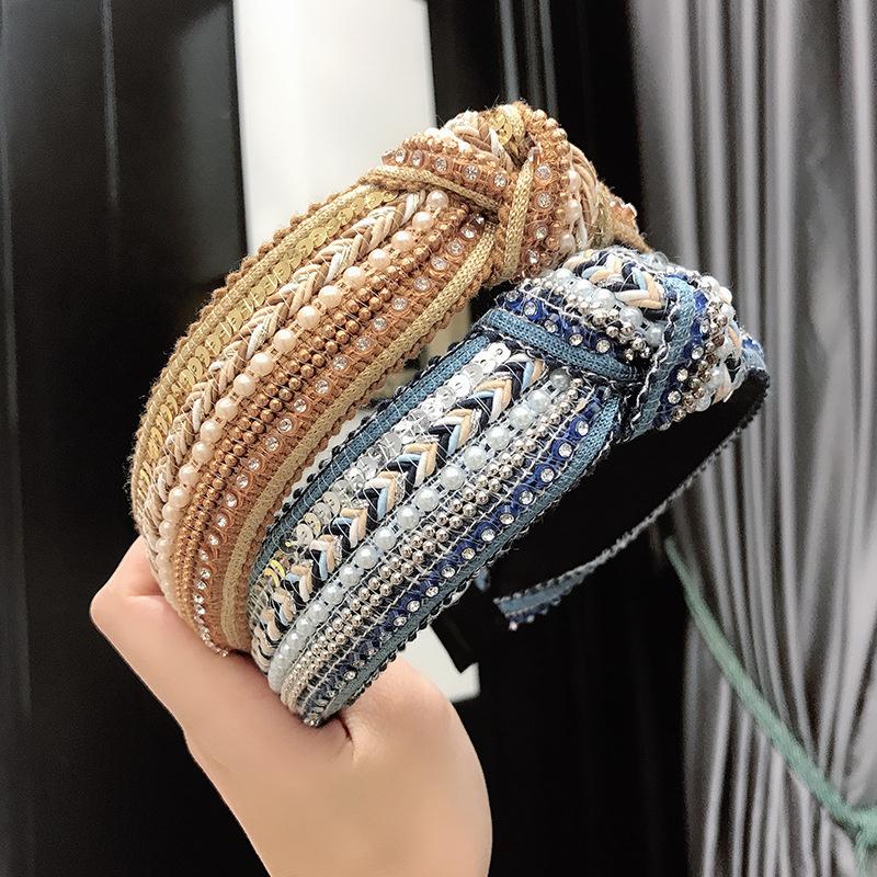Luxury Fabric Knot Headbands For Women Girls Head Bands Fashion Hairbands Female Wash Face Hair bands Hoop Hair Accessories