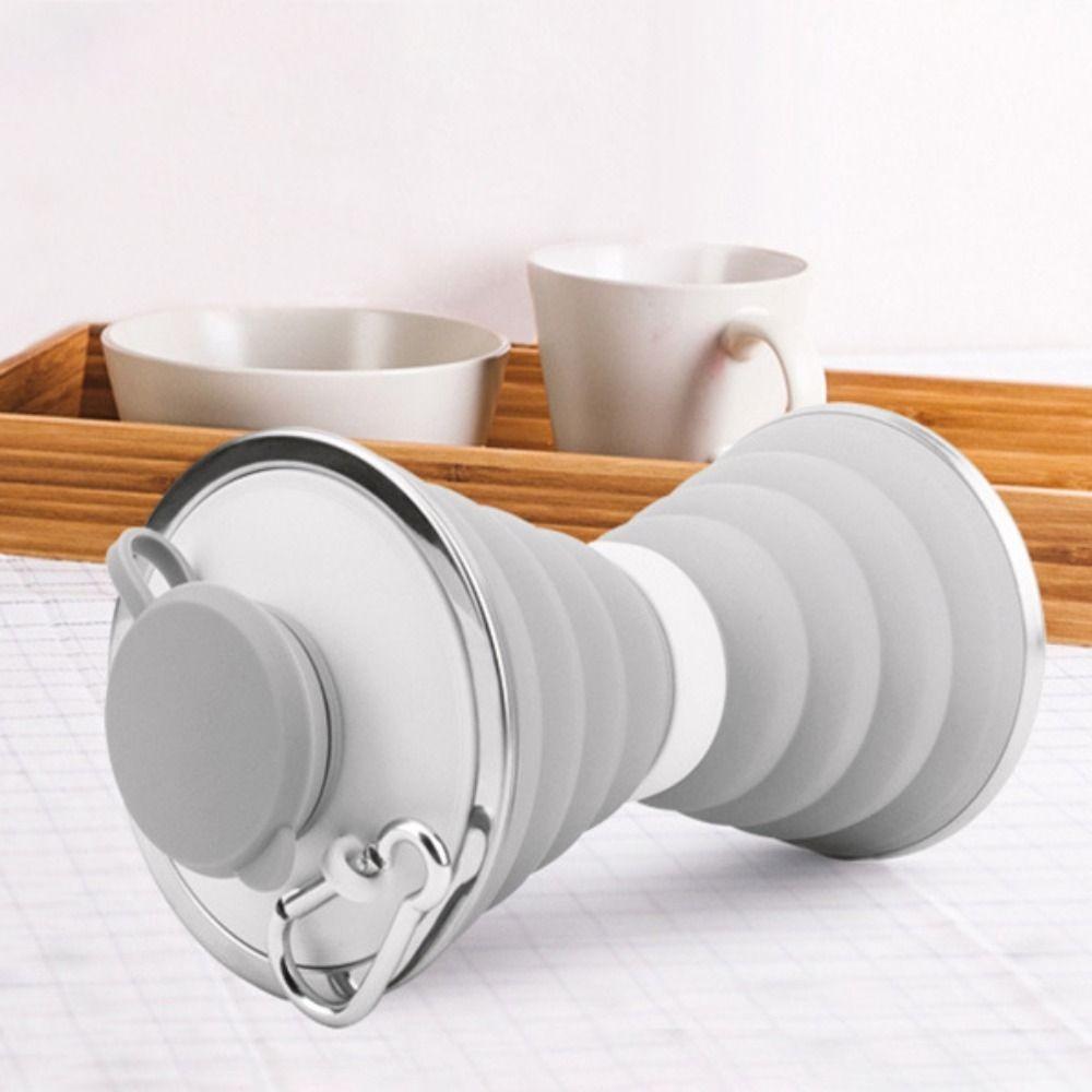 Heat Resistant Silicone Foldable Water Bottle Leak Proof Travel Foldable Cup Outdoor