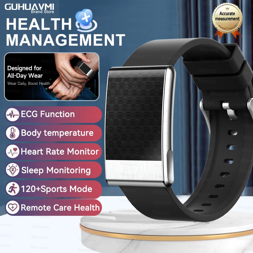 

2026 Новий Розумний Годинник Без Екрану для Здоров я Чоловічий ЕКГ+ППГ Ліпіди Крові Сечова Кислота Частота Серцевих Скорочень Спорт Фітнес Смарт-Годинник Для Andrio IOS Nursing level чорний