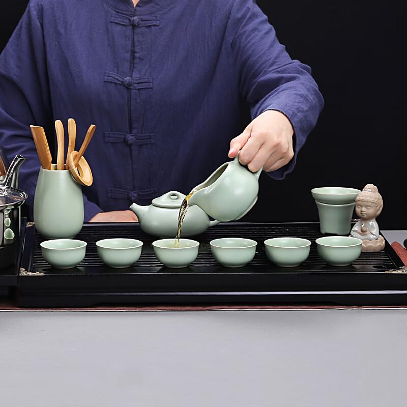 Fully Automatic Electric Gongfu Tea Set with Solid Wood Tray