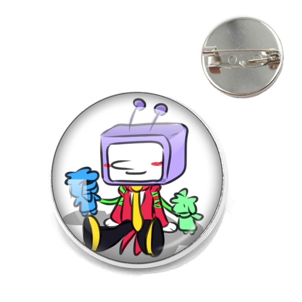 Deltarune Game Character Funny Meme Metal PinsTenna Glass Brooch Badges Accessories Pins Gamer Fans Friends Jewelry Gift