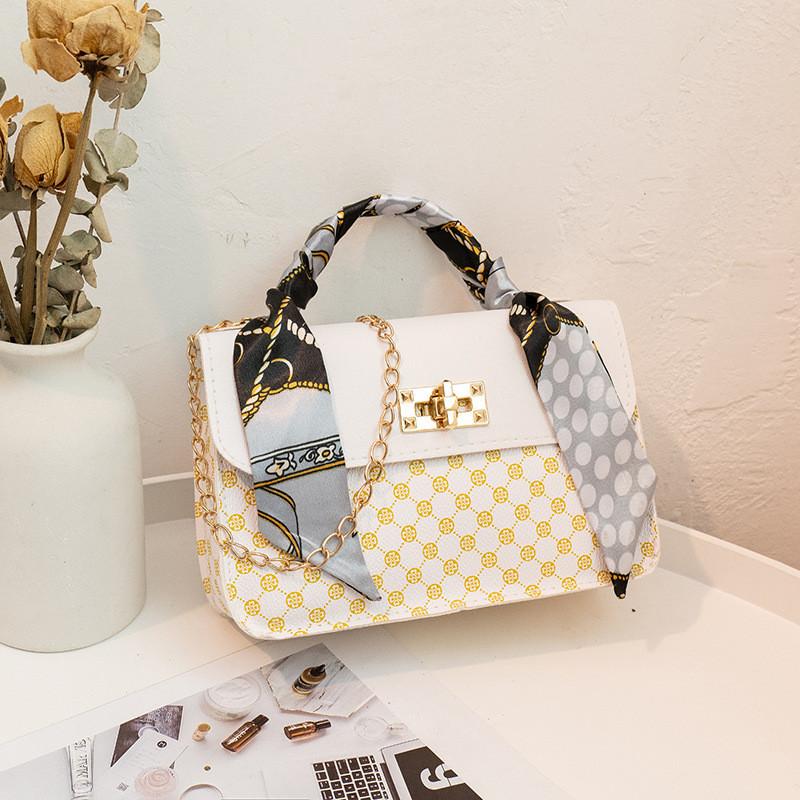 2022 Fashionable Ladies Handbag Wholesale Printed Small Square Bag Chain Bag Crossbody Bag