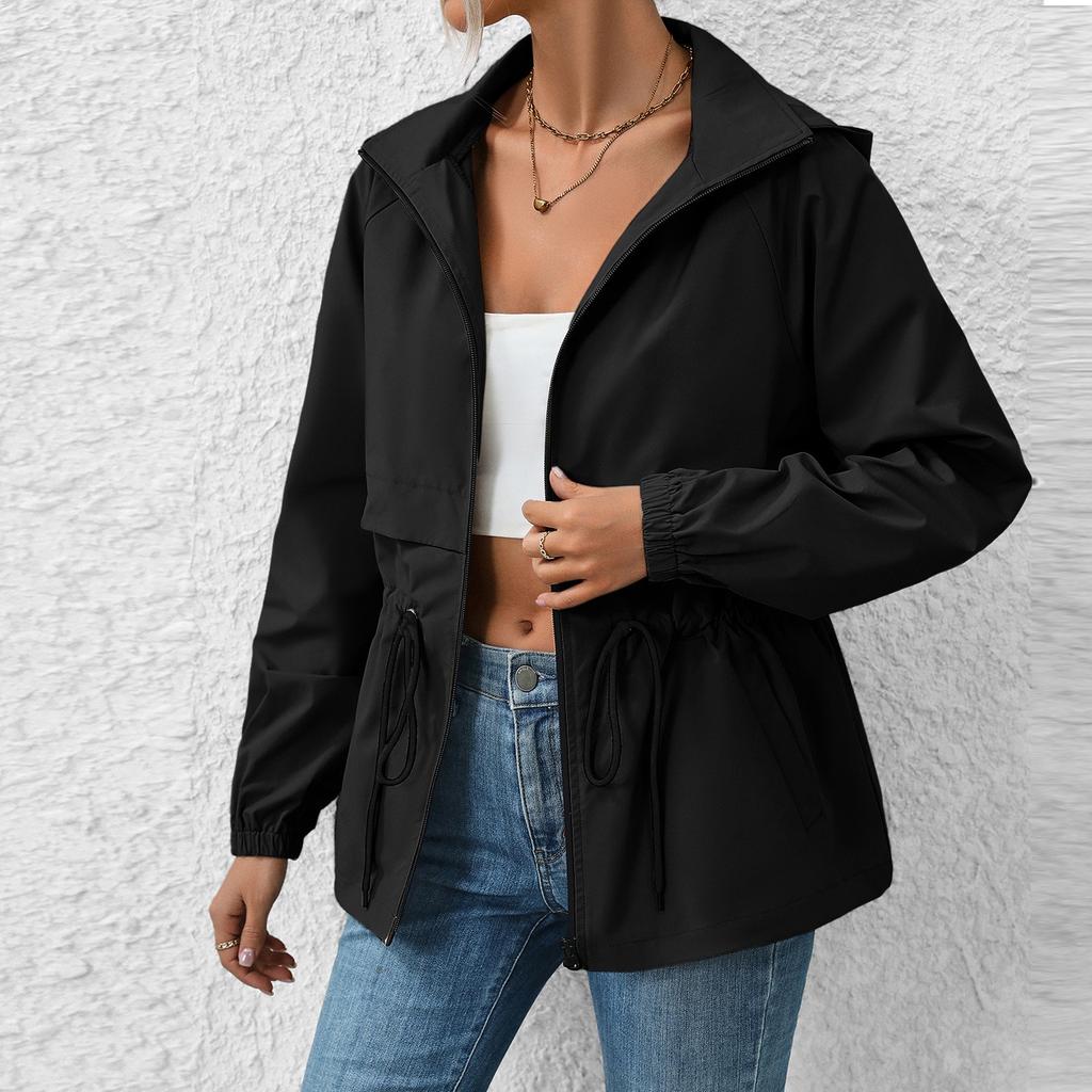 Jacket Women Waterproof Windbreaker Lightweight Rain Jackets With Pockets Packable Raincoats For Women With Hood