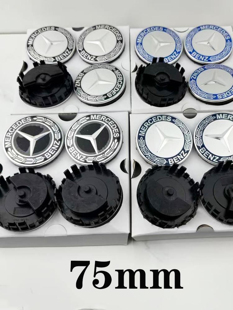 BETI1 for Mercedes Benz C E A B S Class GLE GLA GLB GLC GLS AMG W203 W204 W205 W176 W177 4Pcs 75MM Floating Wheel Center Caps Hubcaps