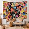 Psychedelic Mushroom Tapestry Divination Psychic Wall Hanging Hippie Bohemian Cute Room Decor Magic Tapestry Art Home Decor