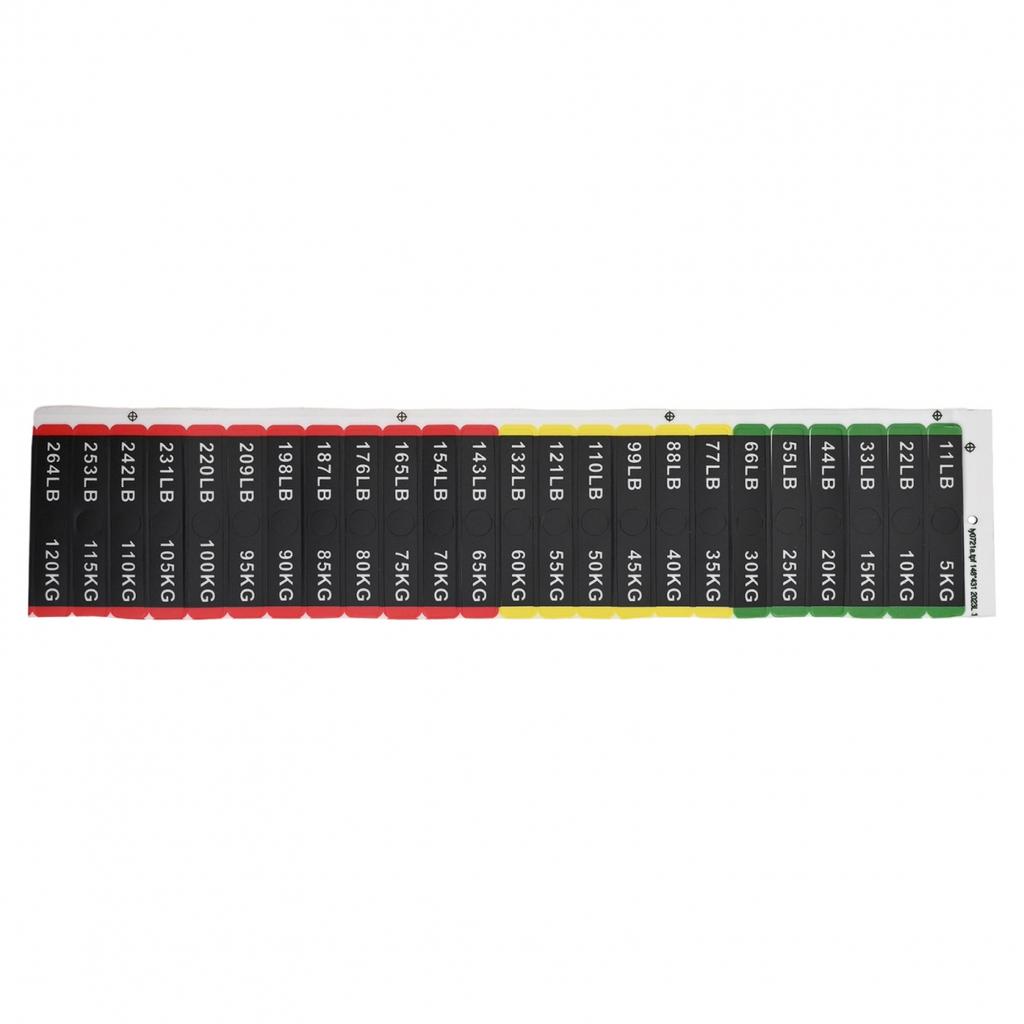 Gym Number Stickers for Weights Traceless Removal No Damage to Equipment