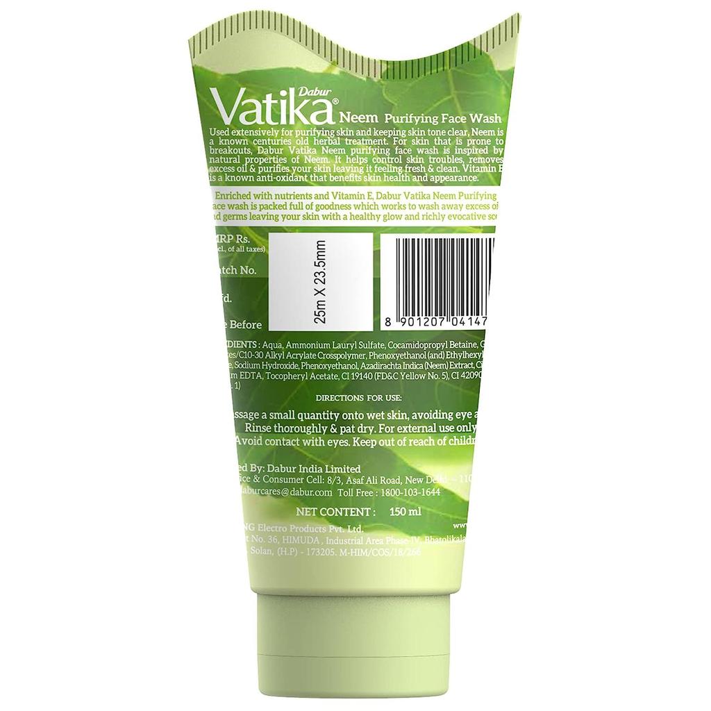 Dabur Vatika Neem Purifying Face Wash